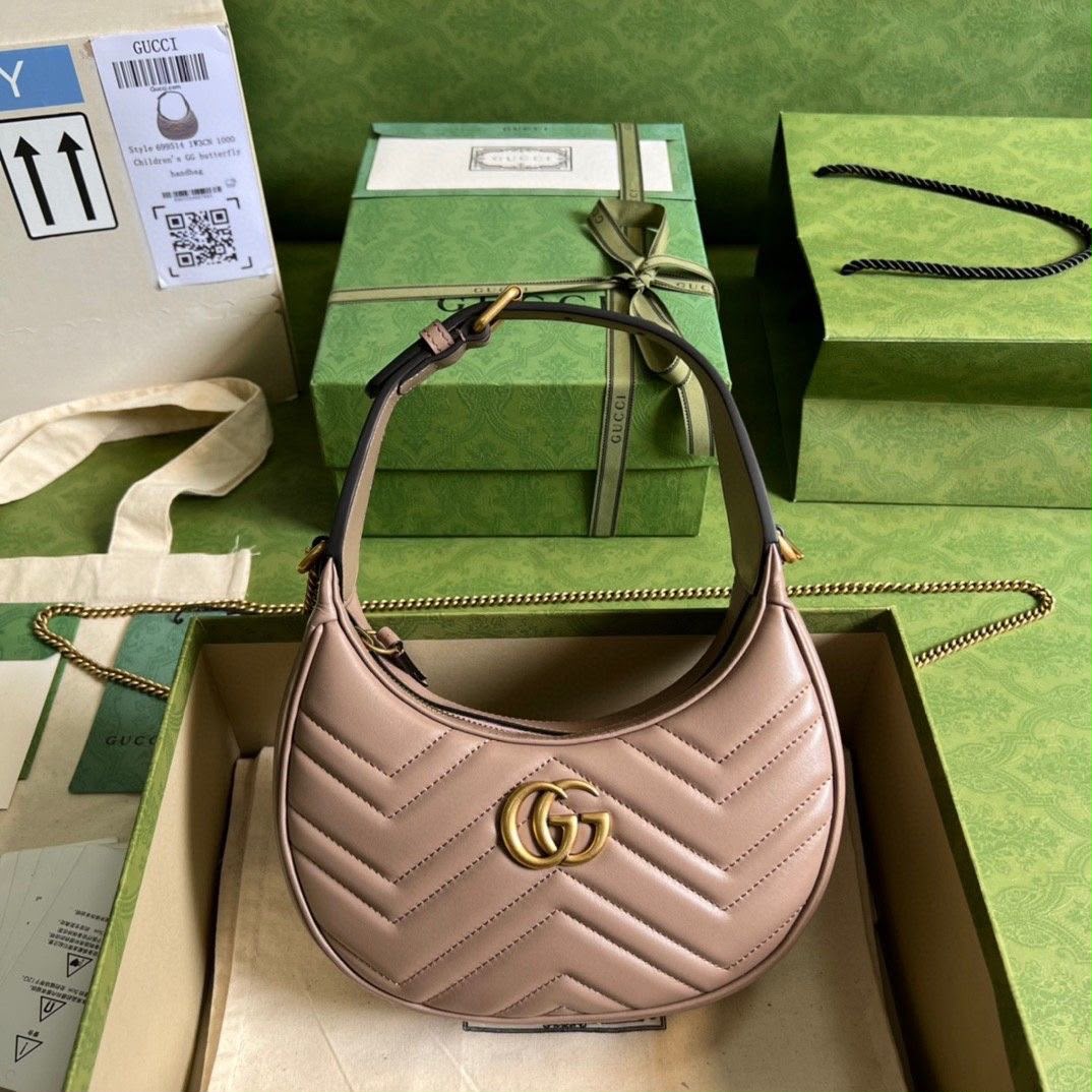 Gucci GG Marmont Half-Moon-Shaped Mini Bag