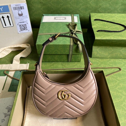 Gucci GG Marmont Half-Moon-Shaped Mini Bag