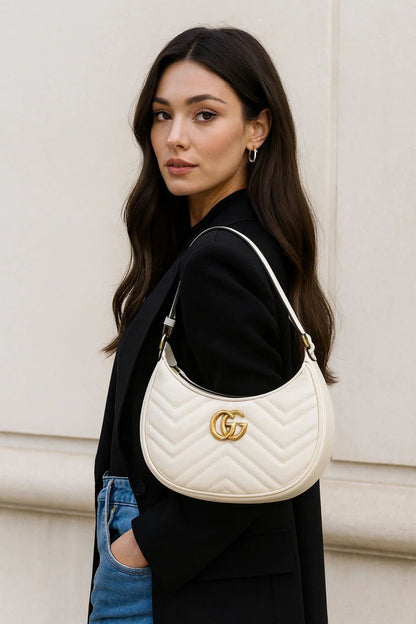 Gucci GG Marmont Half-Moon-Shaped Mini Bag