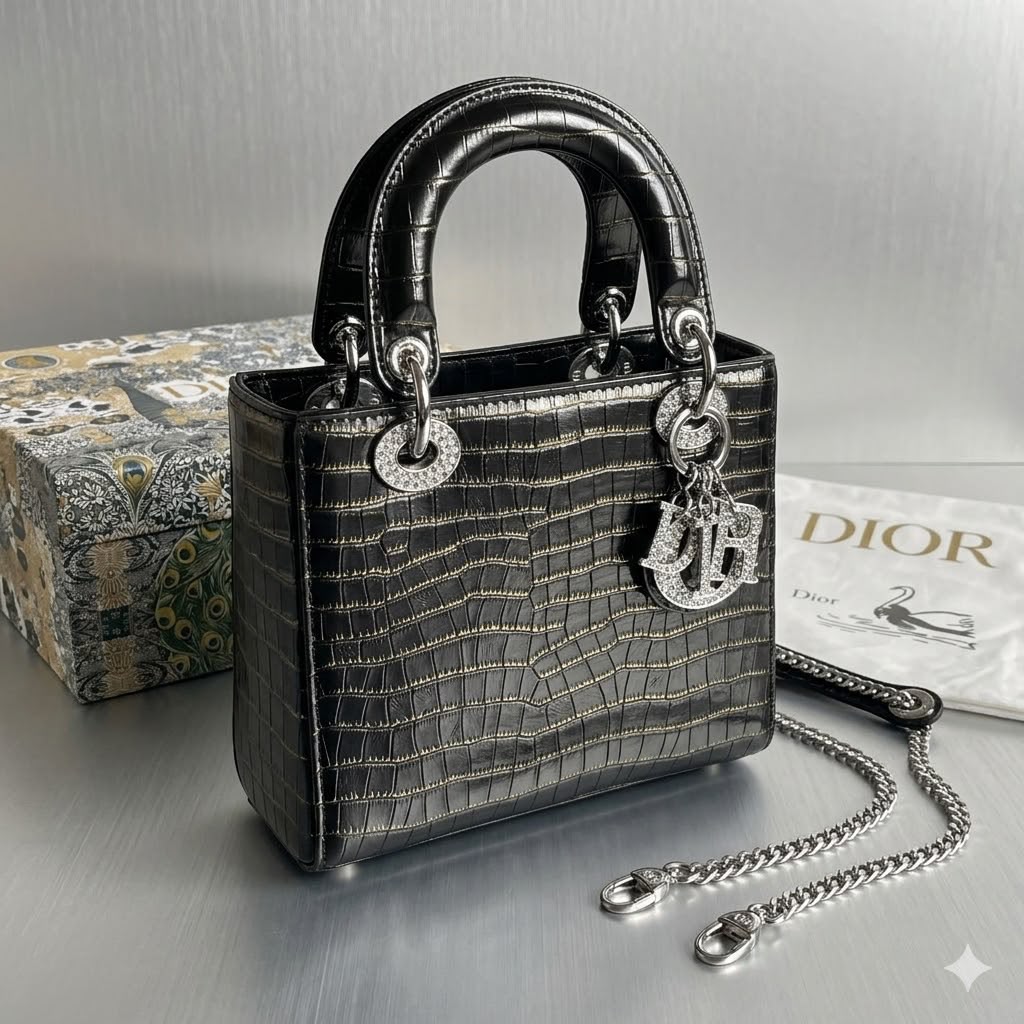 Crocodile Mini Lady Dior Bag
