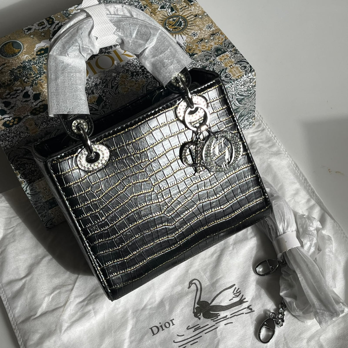 Crocodile Mini Lady Dior Bag
