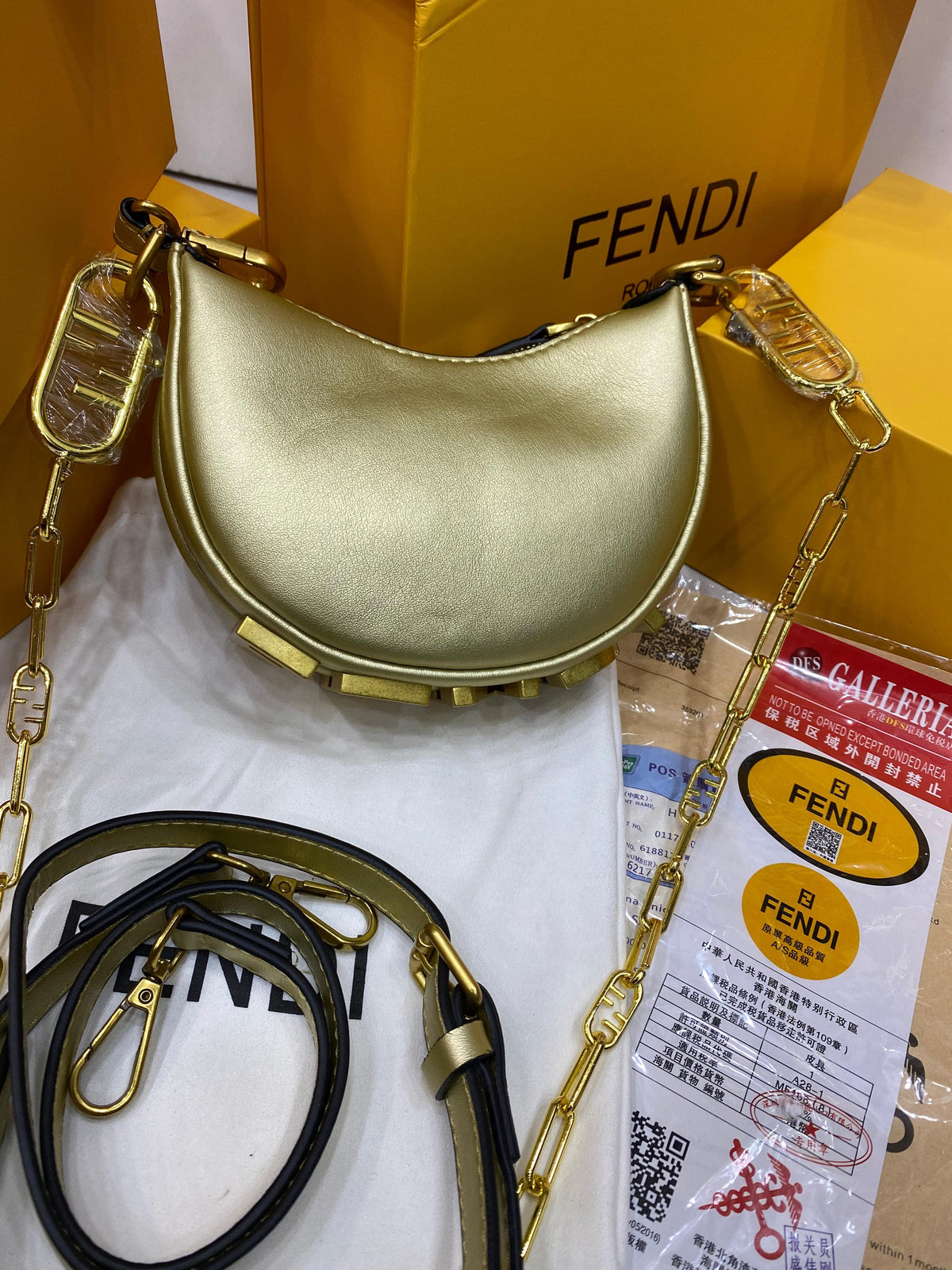 Fendi Fendigraphy Mini Hobo Bag