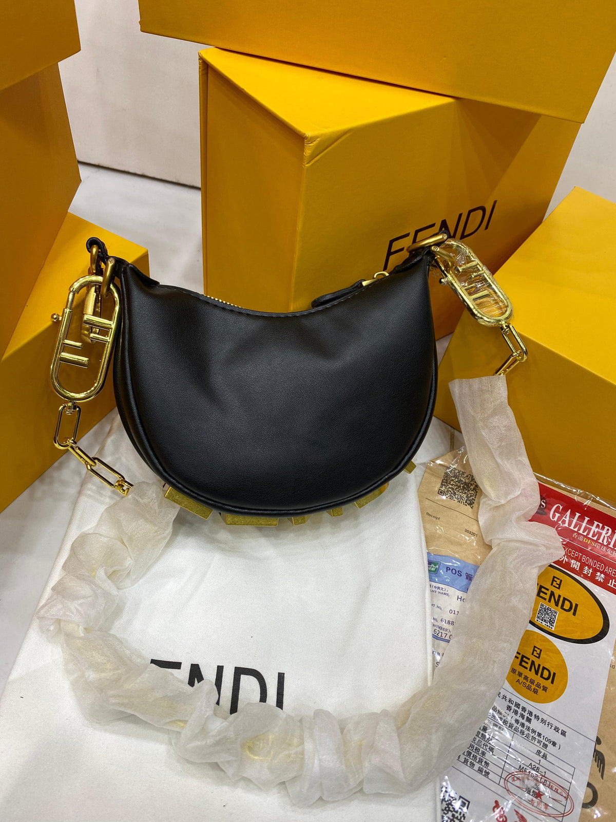 Fendi Fendigraphy Mini Hobo Bag
