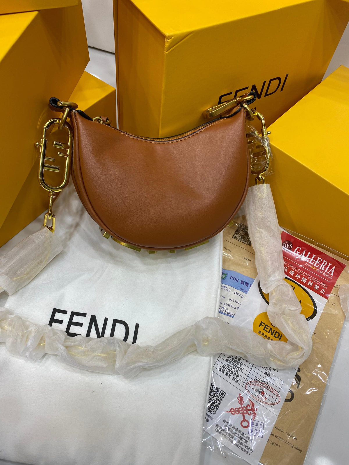 Fendi Fendigraphy Mini Hobo Bag