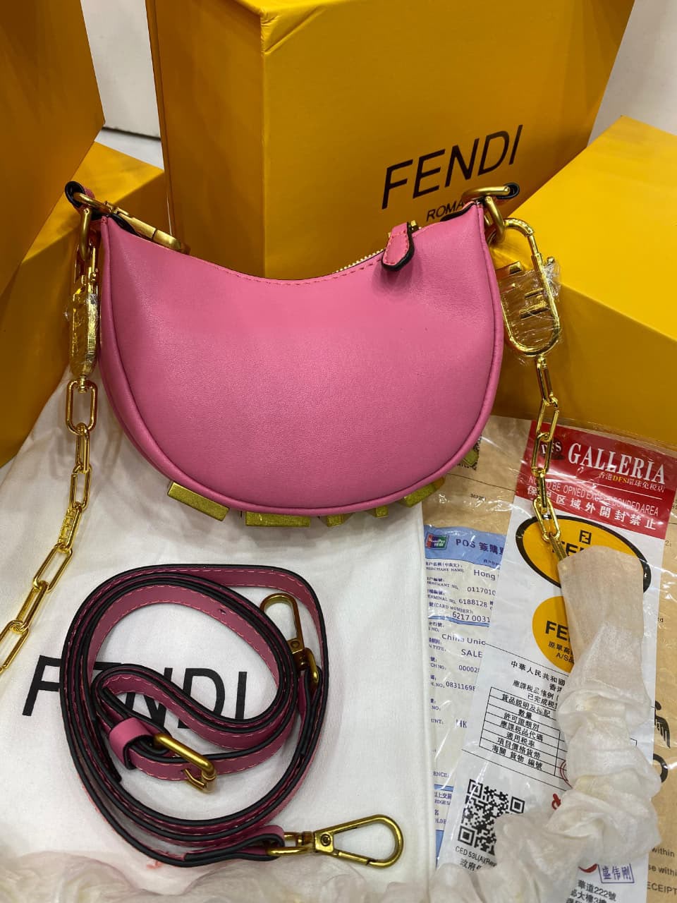 Fendi Fendigraphy Mini Hobo Bag