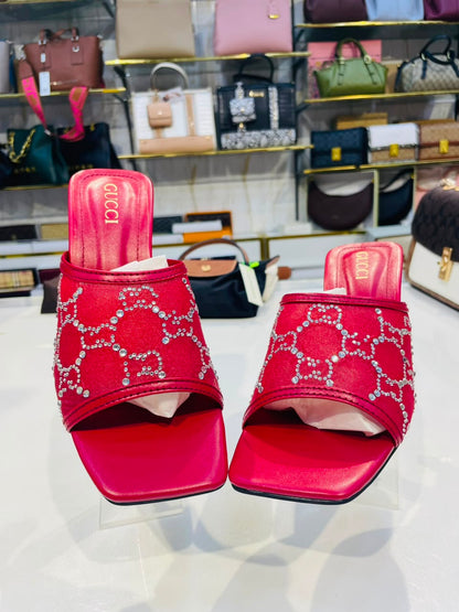 GUCCI GG Crystal-Embellished Heel