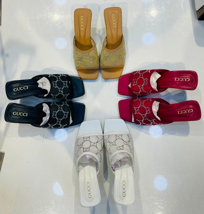 GUCCI GG Crystal-Embellished Heel