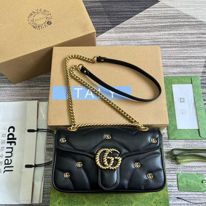 Gucci GG Marmont Mini Logo Studded Crossbody Bag
