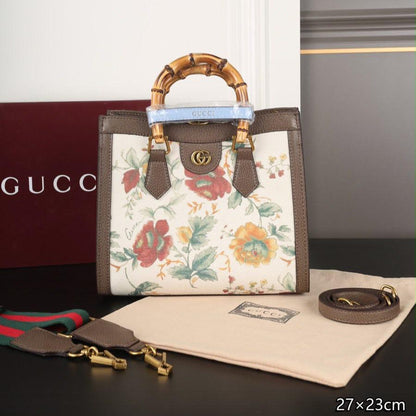 Gucci Diana Floral Print Tote Bag