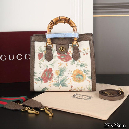 Gucci Diana Floral Print Tote Bag
