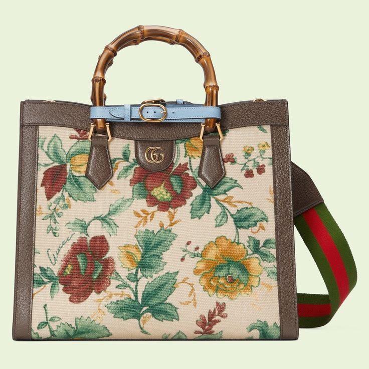 Gucci Diana Floral Print Tote Bag