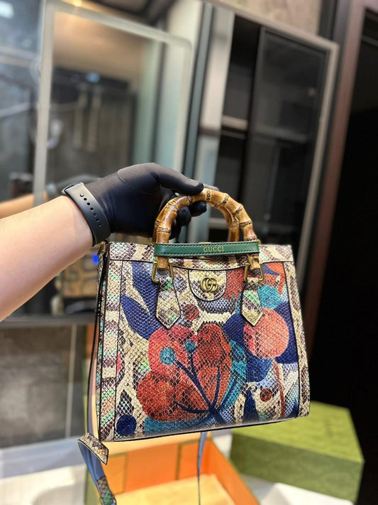 Gucci Diana Floral Print Tote Bag
