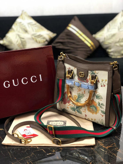 Gucci Diana Floral Print Tote Bag