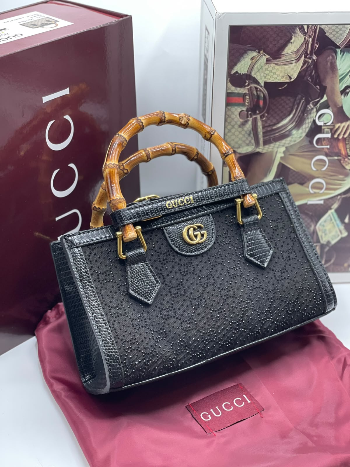 Gucci Diana Crystal Mini Tote