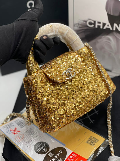 Chanel Mini Nano Kelly Sequin Bag