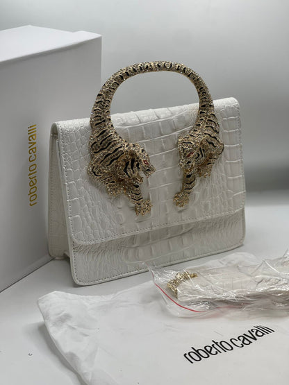 Roberto Cavalli Roar Bag | White