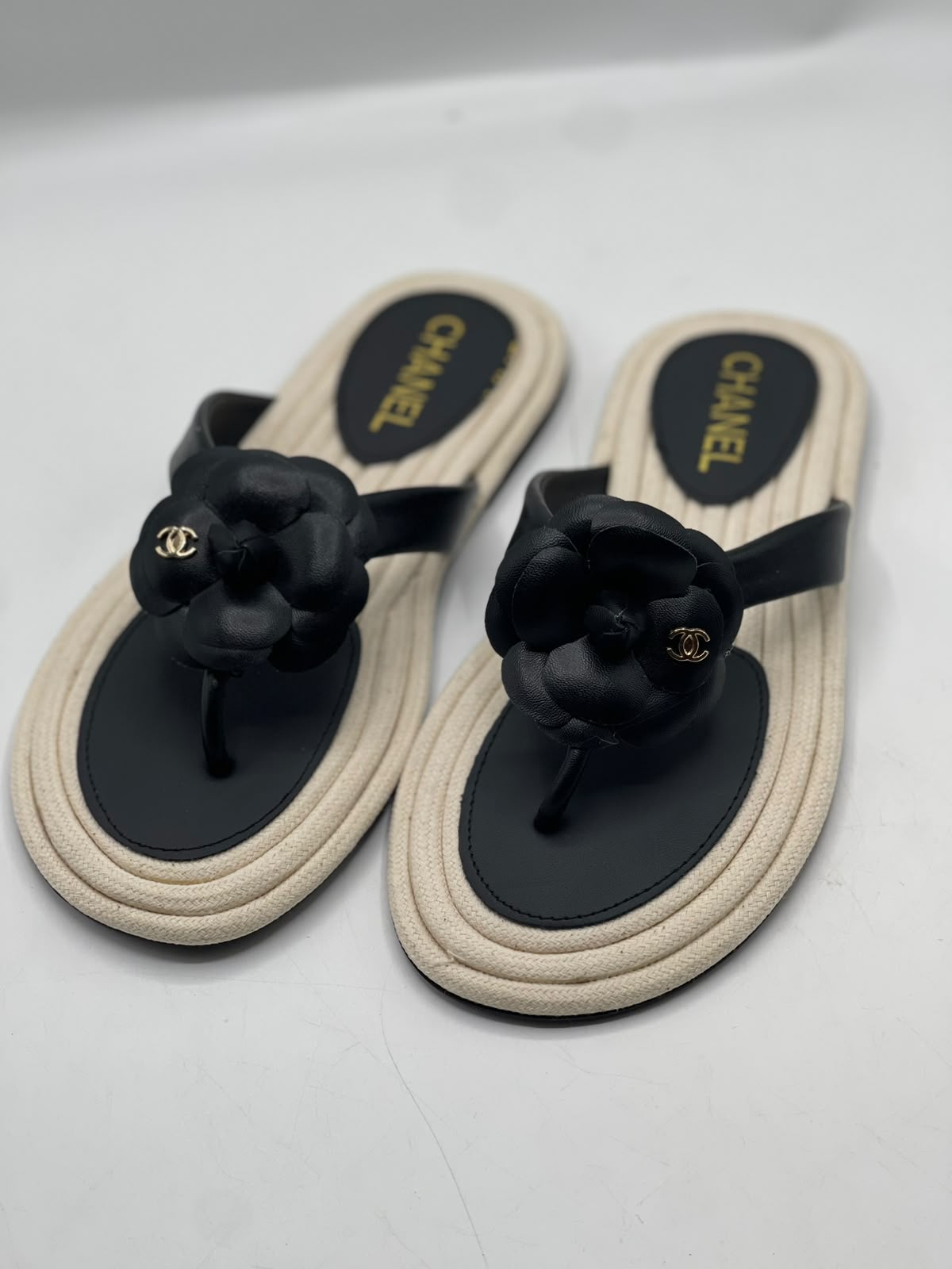 Chanel Camellia Flower Thongs