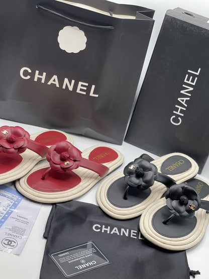 Chanel Camellia Flower Thongs