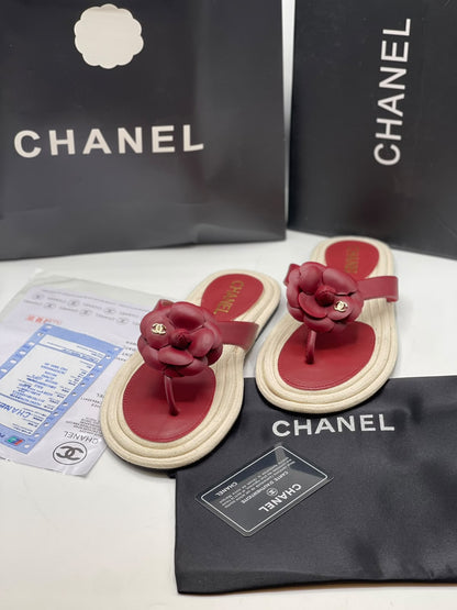 Chanel Camellia Flower Thongs