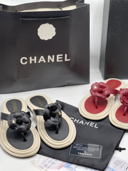 Chanel Camellia Flower Thongs