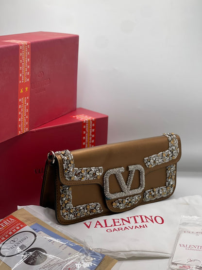 Valentino Locò Small Embroidered Shoulder Bag