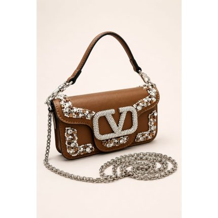 Valentino Locò Small Embroidered Shoulder Bag