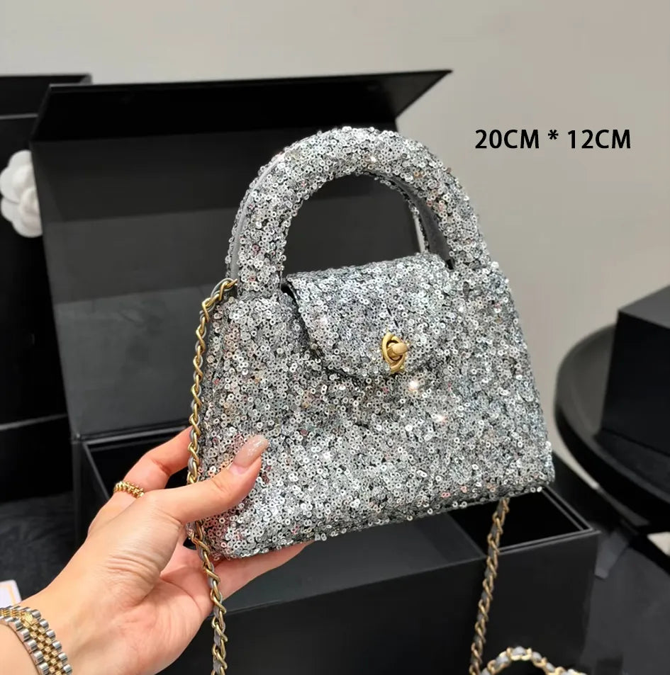 Chanel Mini Nano Kelly Sequin Bag