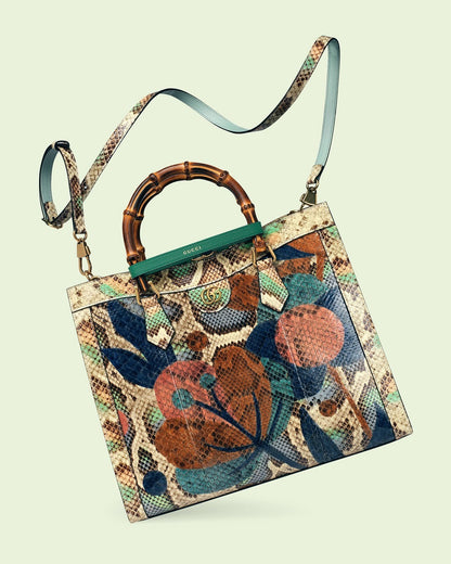 Gucci Diana Floral Print Tote Bag