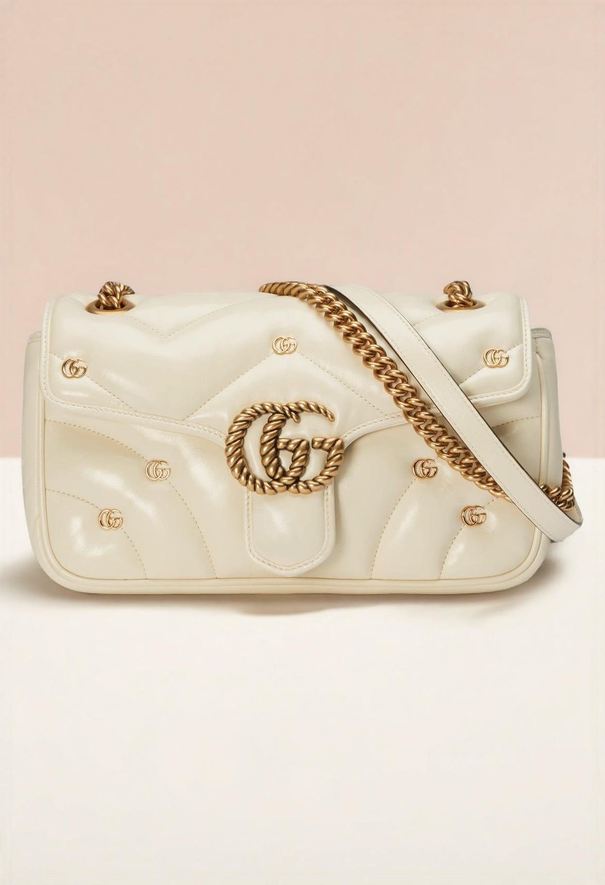 Gucci GG Marmont Mini Logo Studded Crossbody Bag