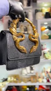 Roberto Cavalli Borsa Bordeaux Con Serpenti