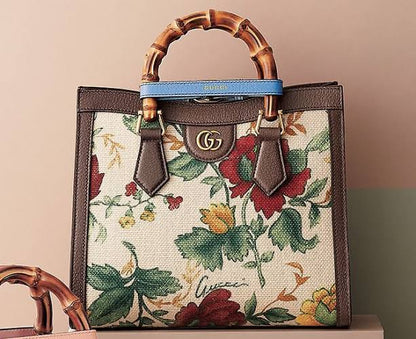 Gucci Diana Floral Print Tote Bag