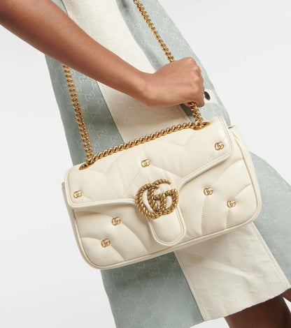 Gucci GG Marmont Mini Logo Studded Crossbody Bag