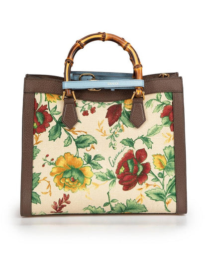 Gucci Diana Floral Print Tote Bag